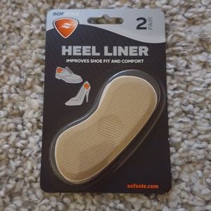 Sof sole heel liner one size new in package 2 pair